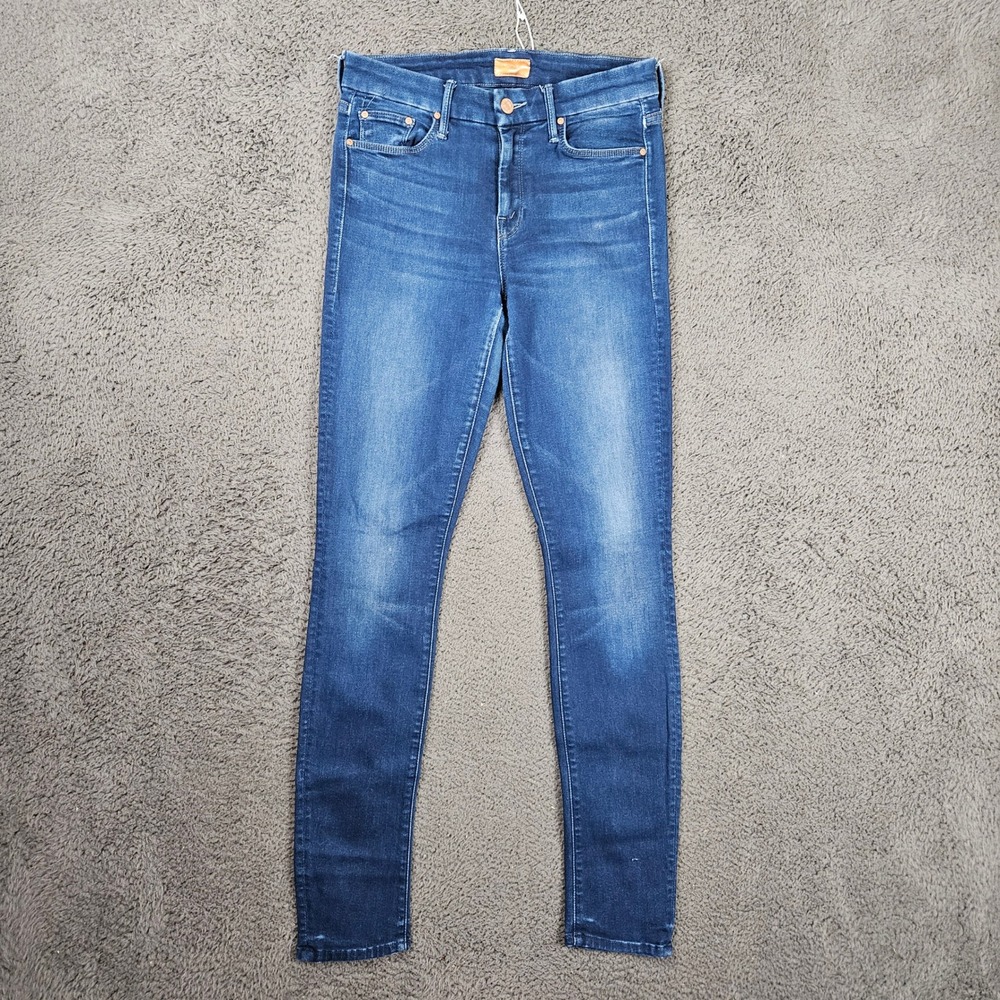 MOTHER The Looker Skinny Jeans Crowd Pleaser Blue Mid Rise Denim Size 25